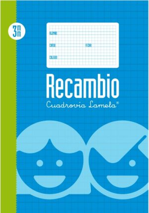 RECAMBIO Fº 100H 70G CUADROVIA 3MM 4 ANILLAS