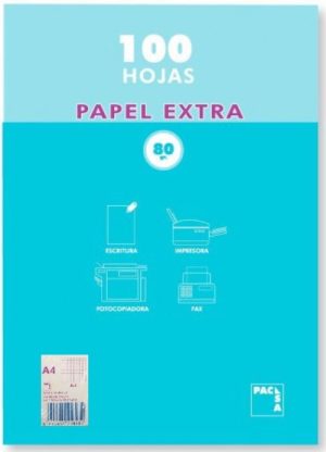 PAQUETE A4 100H 80G CUADRICULA 4X4 SIN MARGEN PACSA