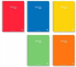 Paq/5 cuaderno fº t.contracolada 80h 90gr pauta 2.5 surtido