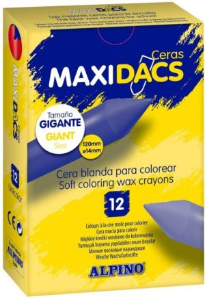 C/12 CERAS BLANDAS MAXIDACS AZUL CELESTE