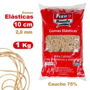 Bolsa 1000g gomas elásticas nº10 fixo 2mm x 10cm
