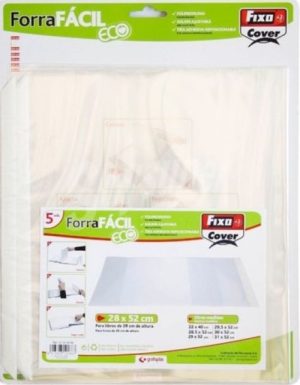Paq/5 forro libros ajustable 29x52cm forraFácil polipropileno