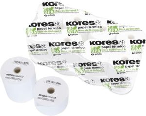 Pack 8 rollo papel termico sin bisfenol 80x80x12mm kores