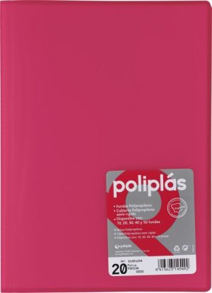 CARPETA Fº 50 FUNDAS SOLDADAS TRANSLUCIDAS FUCSIA