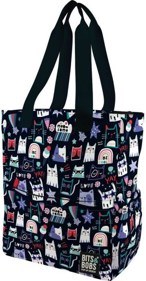 BOLSA TELA B&B MIAU 31x37,5x14cm