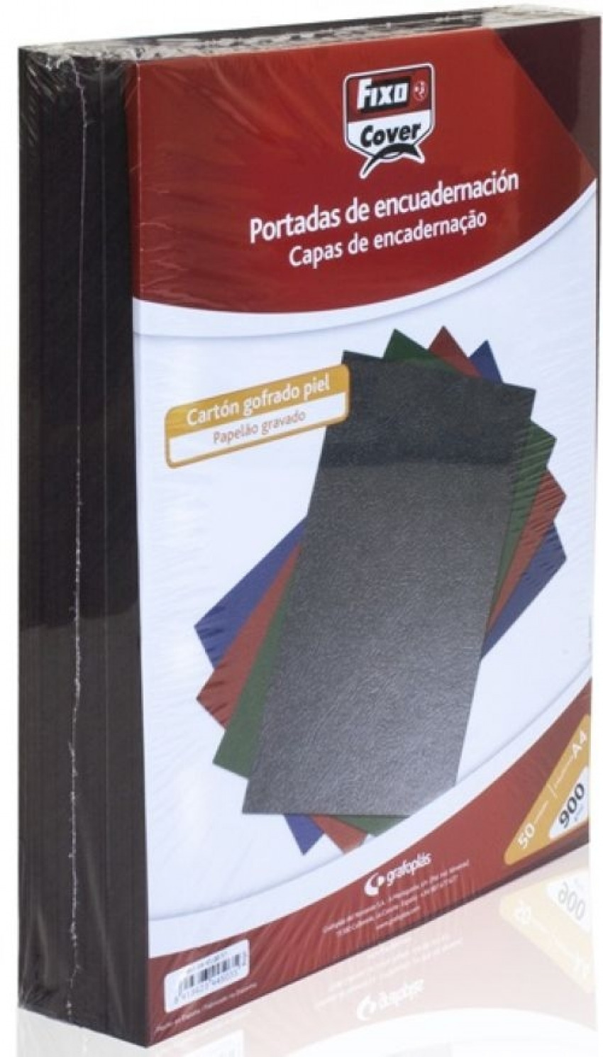 Pack 50 tapa encuadernación a4 gofrada 900 micras color azul