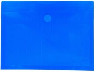 PAQ/5 CARPETA SOBRE Fº AZUL CON FUELLE VELCRO PP MULTILINE