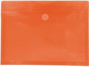 PAQ/5 CARPETA SOBRE Fº NARANJA CON FUELLE VELCRO PP MULTIL