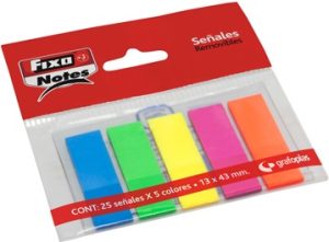 Blister marcadores autoadhesivos 13x43 5 colores neon