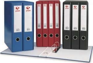 Modulo 2 archivadores fº 2 anillas palanca 65mm carton forrado en pp grafcolor azul