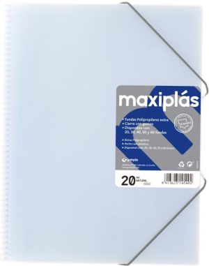CARPETAS A4 50 FUNDAS A4 ESPIRAL MAXIPLAS NATURAL