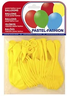 BOLSA 20 GLOBOS AMARILLO BIODEGRADABLES