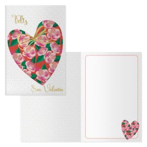 Pack 6 tarjetas felicitación modelo valentin-cuore 115x170mm.