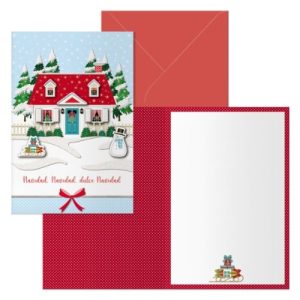 PACK/6 TARJETA DE FELICITACION NAVIDAD MODELO HOME