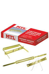 C/50 FASTENER COMPLETO DORADO MTL