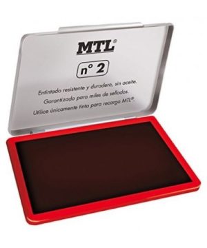 TAMPON METALICO Nº2 ROJO ALMOHADILLA 109X70MM MTL