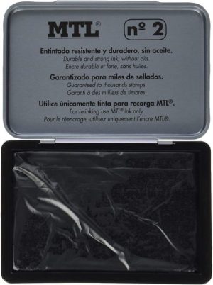 TAMPON METALICO Nº2 NEGRO ALMOHADILLA 109X70MN MTL