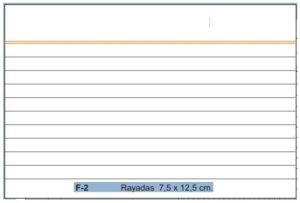 PAQ/100 FICHAS RAYADAS Nº2  7,5X12,5CM LOAN