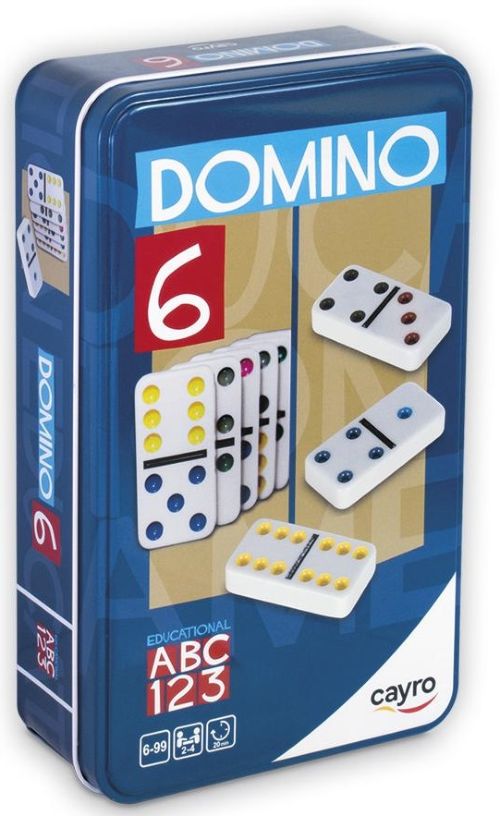 DOMINO COLORES DOBLE 6 JUGADORES METAL BOX