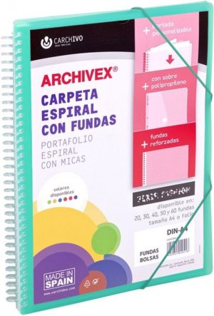 CARPETA 60 FUNDAS CANGURO A4 ARCHIVEX STAR VERDE