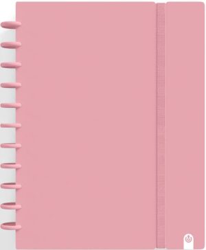 CUADERNO INGENIOX A4 80H CUADRICULA ROSA PASTEL