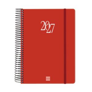 AGENDA ANUAL MY E10 1 DIA PAGINA 2027 ROJO