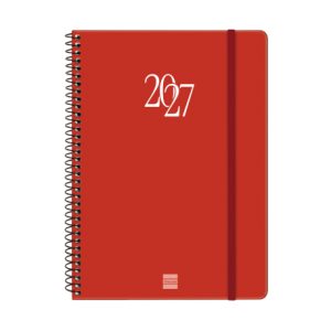 AGENDA ANUAL MY E10 SEMANA VISTA HORIZONTAL 2027 ROJO