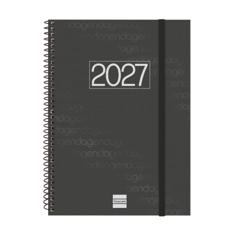 AGENDA ANUAL YEAR E10 SEMANA VISTA HORIZONTAL 2027 AZUL