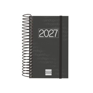 AGENDA ANUAL YEAR E3 1 DIA PAGINA 2027 NEGRO