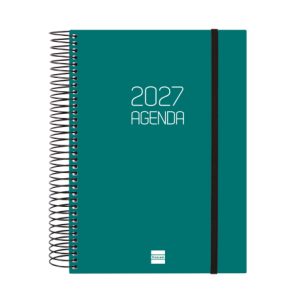 AGENDA ANUAL OPAQUE E10 1 DIA PAGINA 2027 VERDE