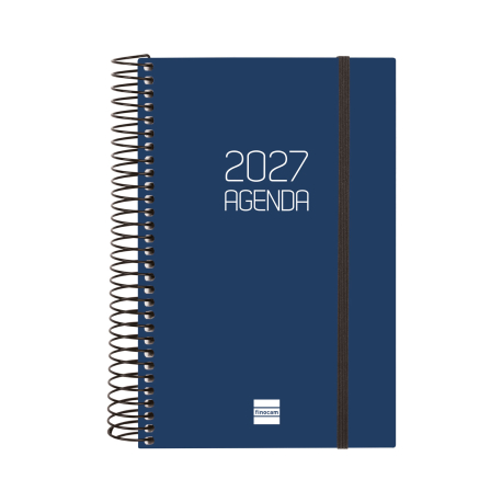 AGENDA ANUAL OPAQUE E5 1 DIA PAGINA 2027 AZUL
