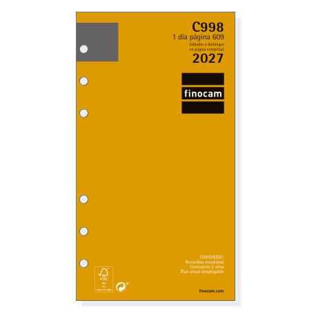 RECAMBIO C998 ANUAL 609 1 DIA PAGINA 2027