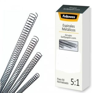 C/100 ESPIRAL METALICA NEGRA 6MM PASO 5:1