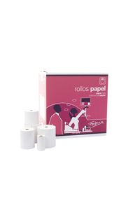 PACK 10 ROLLOS PAPEL TERMICO SIN BPA 57X40X12MM FABRISA