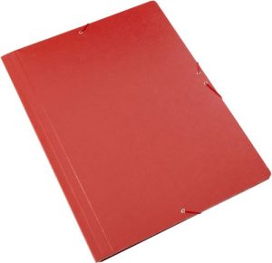 CARPETA DIBUJO A3 GOMAS Y SOLAPAS CARTON GOFRADO ROJO