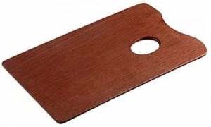Paleta de madera rectangular 25x25cm barnizada