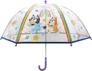 PARAGUAS BLUEY MANUAL INFANTIL TRANSPARENTE BURBUJA