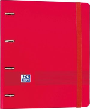 Carpebloc polyfoam a4+ 4 anillas 35mm con recambio cuadrícula 5x5 color rojo