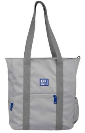 Bolso tote bag b-trendy 34x32x12 color gris oxfbag
