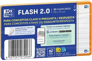 PAQUETE FLASHCARDS 2.0 OXFORD A7 30F 1 LINEA NARANJA
