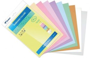 Paq/10 cartulina fabriano colore a4 185g surtido colores pastel