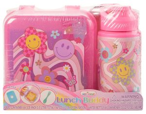 SET BOTELLA + PORTAMERIENDAS GROOVY FLOWER