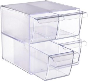 ORGANIZADOR CON 4 CAJONES TRANSPARENTE