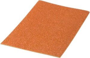 Pack 10 laminas goma eva purpurina biodegradable naranja 40x60 cm