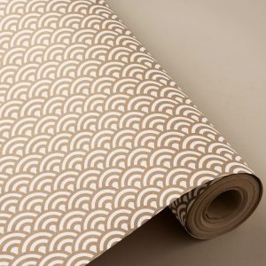 Bobina papel regalo ondas blanca 100% kraft reciclado 62cmx4kg