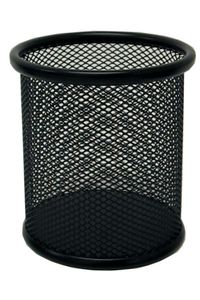 CUBILETE METALICO REJILLA 8X10CM NEGRO