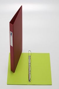 CARPETA Fº 4 ANILLAS 40 MM PVC VERDE FUN COLOR