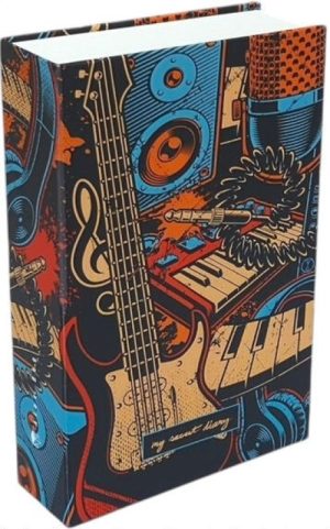 Caja fuerte con combinación y forma de libro music cover