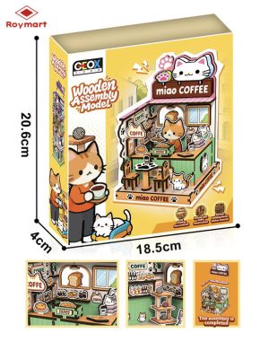 Puzzle madera cat cofee 61 piezas