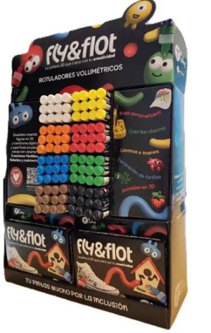 Expositor sobremesa fly&flot 96 colores + 8 estuches 6 colores